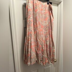 Women’s Coral Paisley Maxi Skirt